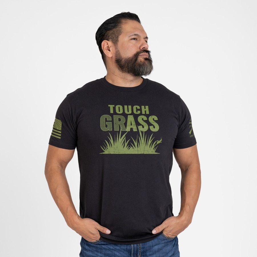 Grunt Style Tshirt - Touch Grass T-Shirt - Black