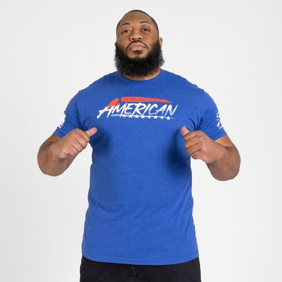 Grunt Style Tshirt - Unapologetically American T-Shirt - Royal