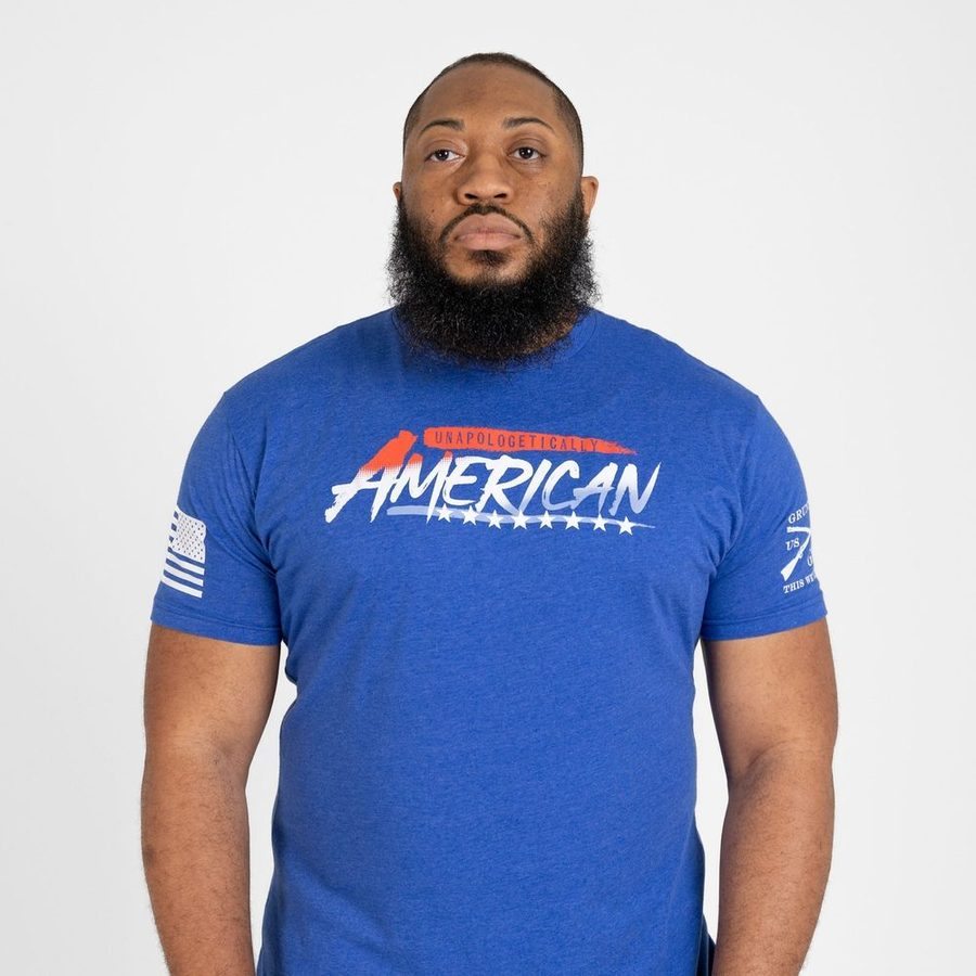 Grunt Style Tshirt - Unapologetically American T-Shirt - Royal