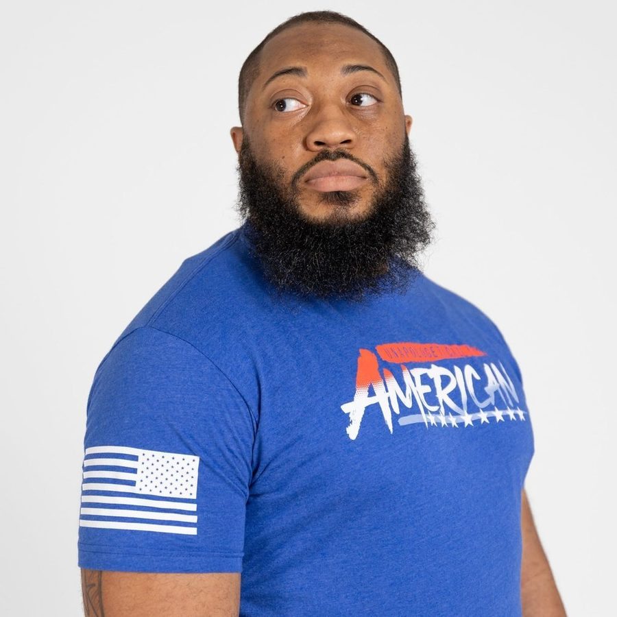 Grunt Style Tshirt - Unapologetically American T-Shirt - Royal