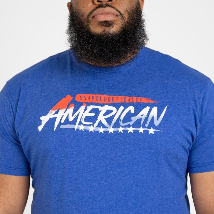 Grunt Style Tshirt - Unapologetically American T-Shirt - Royal