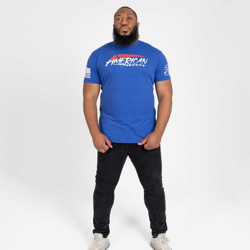 Grunt Style Tshirt - Unapologetically American T-Shirt - Royal
