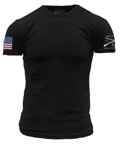 Grunt Style Tshirt - USA Flag Basic T-Shirt - Black 
