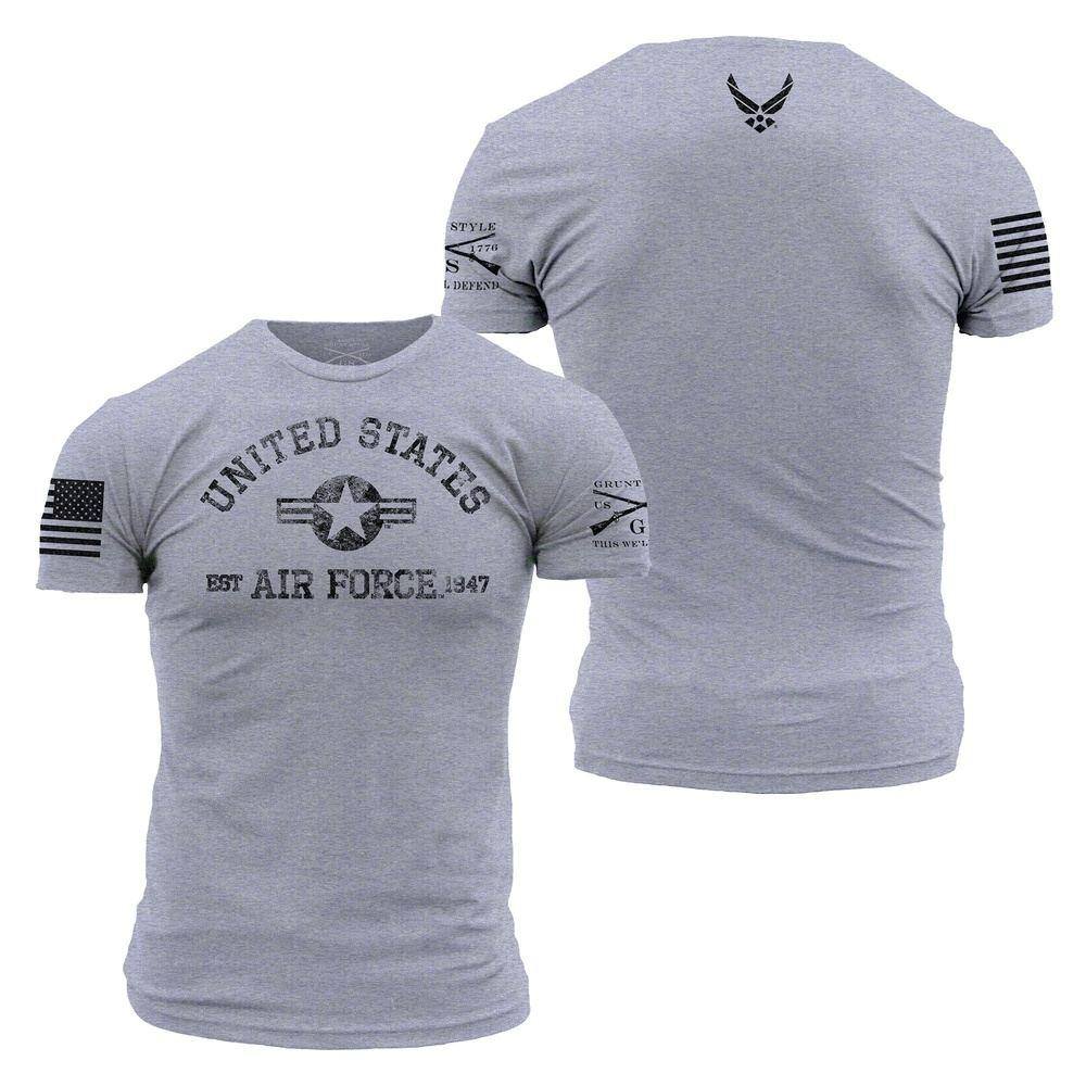 Grunt Style Tshirt - USAF - Est. 1947 T-Shirt - Heather Grey 
