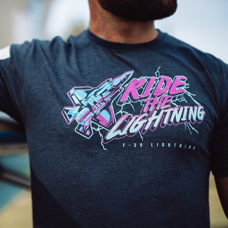 Grunt Style Tshirt - USAF - Ride The Lightning T-Shirt - Midnight Navy