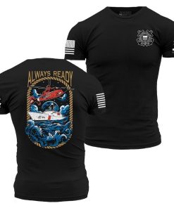 Grunt Style Tshirt - USCG - Always Ready T-Shirt - Black 