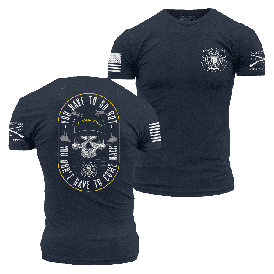 Grunt Style Tshirt - USCG - Guardians Of The Waves T-Shirt - Midnight Navy