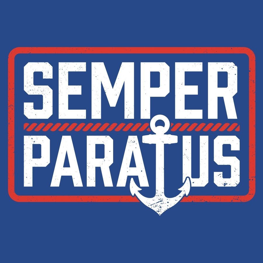 Grunt Style Tshirt - USCG - Semper Paratus T-Shirt - Royal