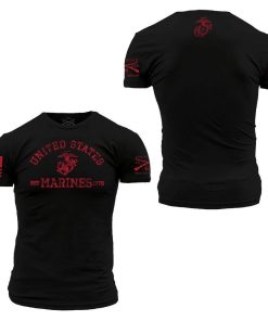 Grunt Style Tshirt - USMC - Est. 1775 T-Shirt - Black 