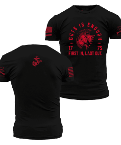 Grunt Style Tshirt - USMC - First In T-Shirt - Black 