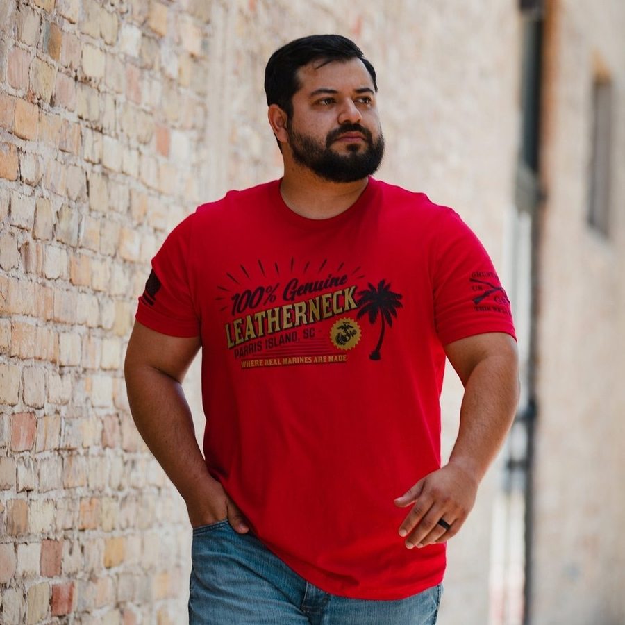 Grunt Style Tshirt - USMC - Parris Island T-Shirt - Red