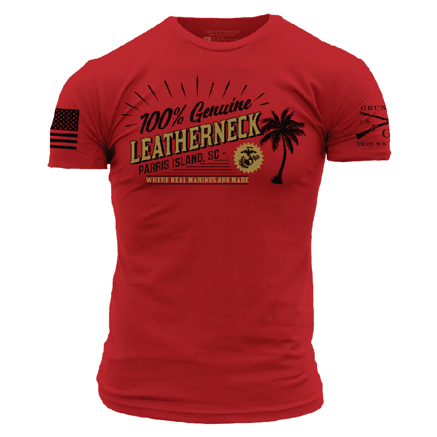 Grunt Style Tshirt - USMC - Parris Island T-Shirt - Red 