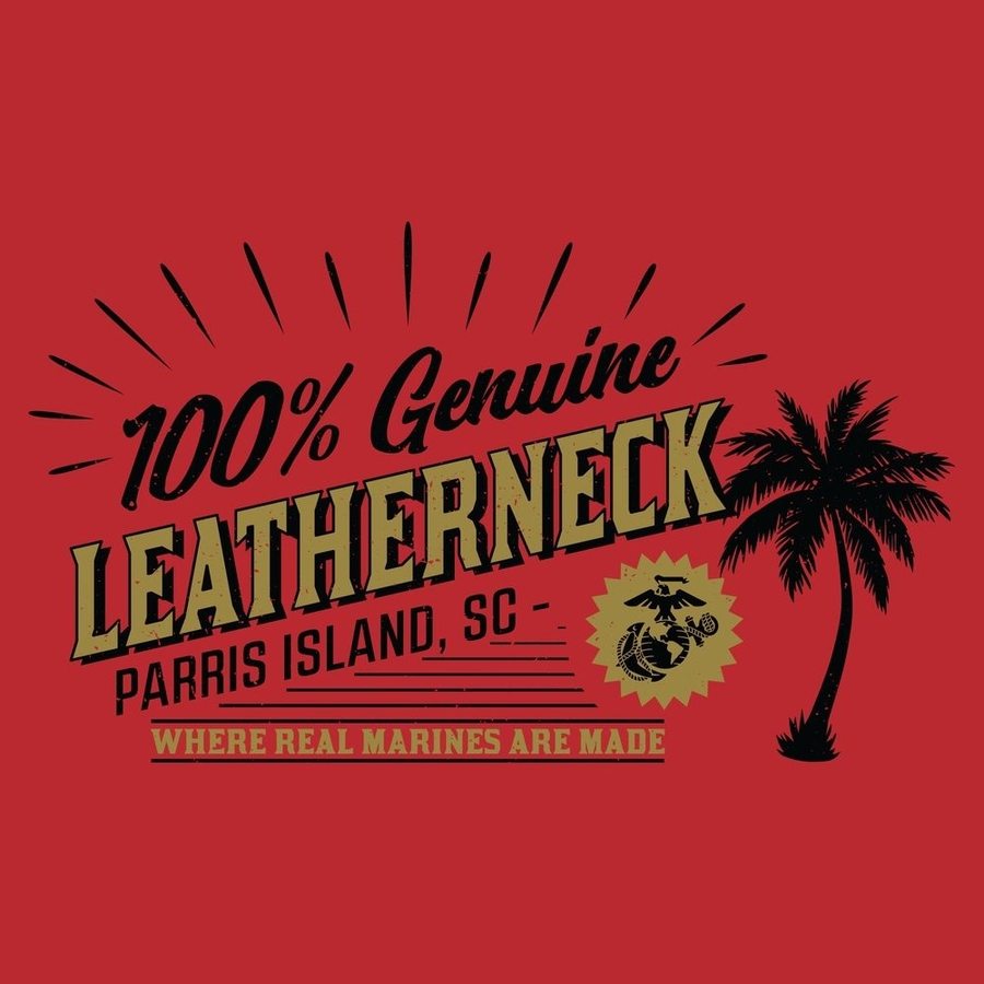 Grunt Style Tshirt - USMC - Parris Island T-Shirt - Red