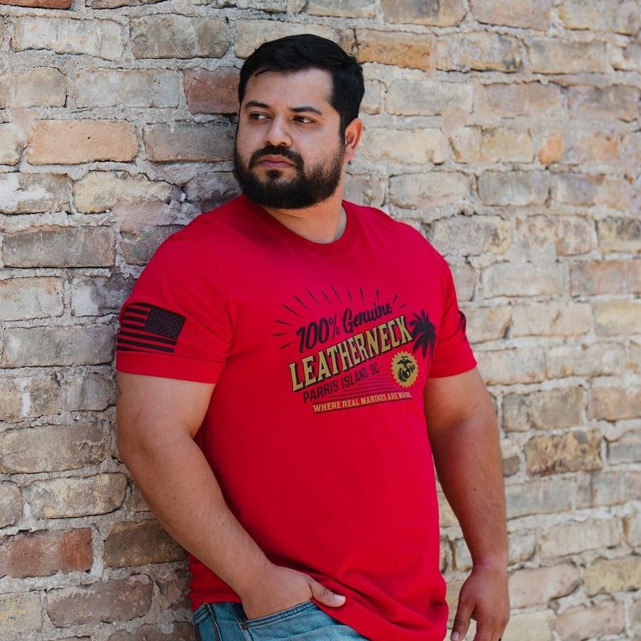 Grunt Style Tshirt - USMC - Parris Island T-Shirt - Red