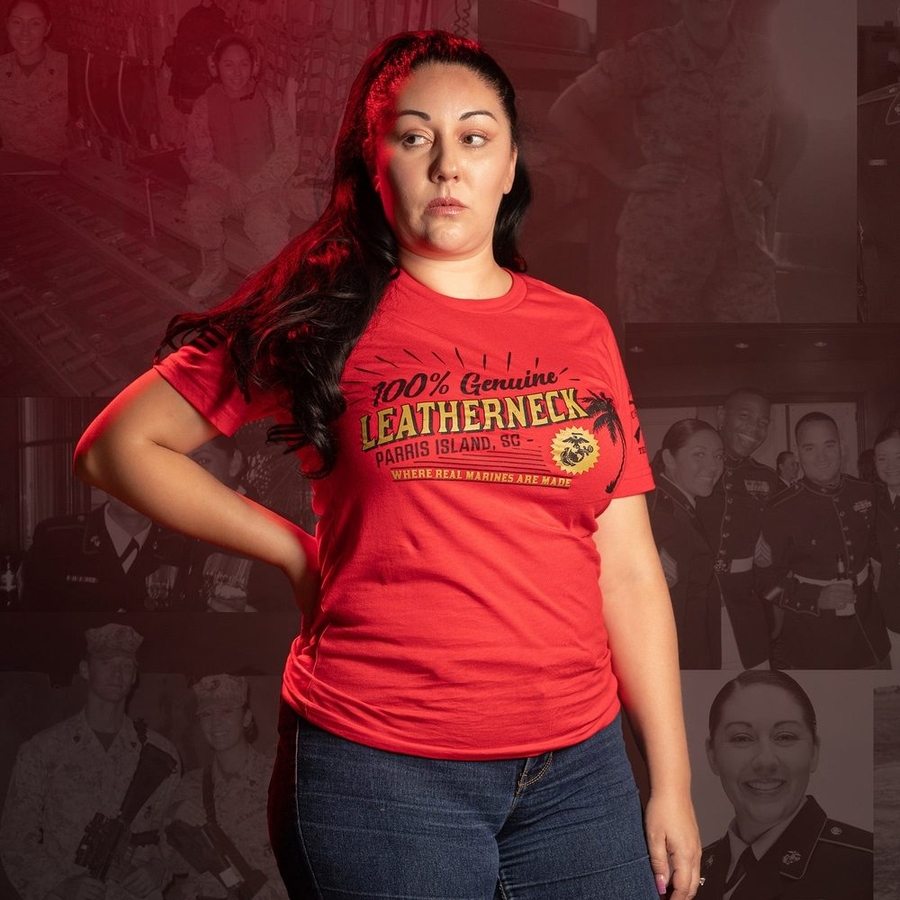 Grunt Style Tshirt - USMC - Parris Island T-Shirt - Red