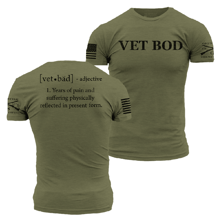 Grunt Style Tshirt - Vet Bod T-Shirt - Military Green