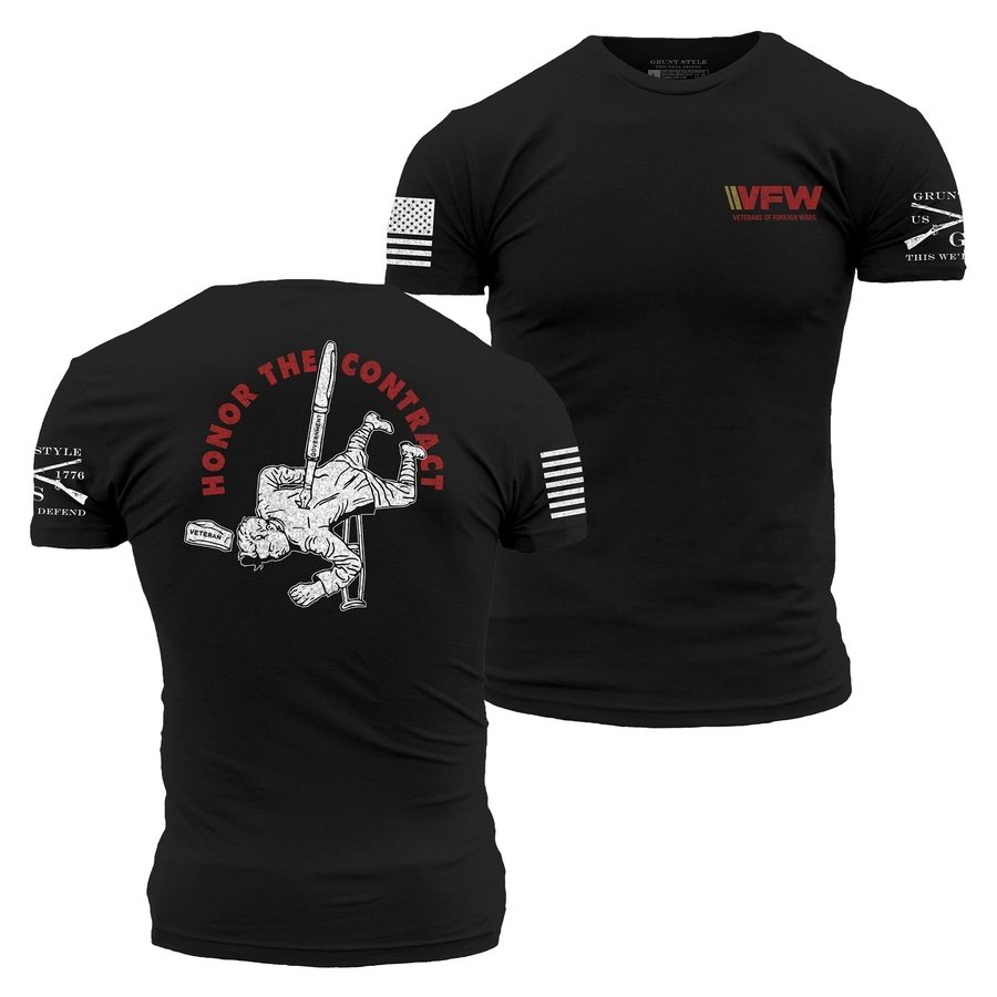 Grunt Style Tshirt - VFW - Honor The Contract T-Shirt - Black