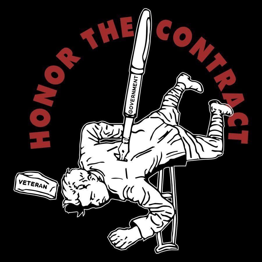 Grunt Style Tshirt - VFW - Honor The Contract T-Shirt - Black