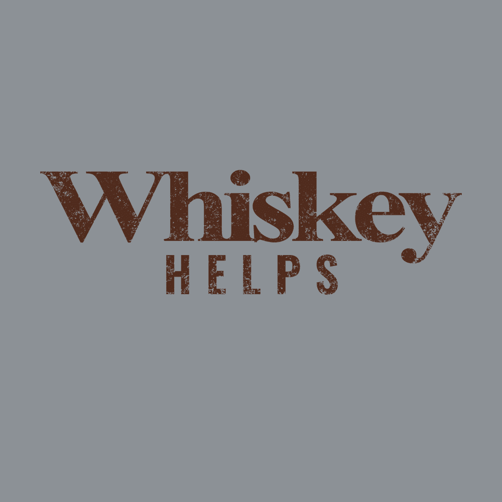 Grunt Style Tshirt - Whiskey Helps™ T-Shirt - Dark Heather Gray