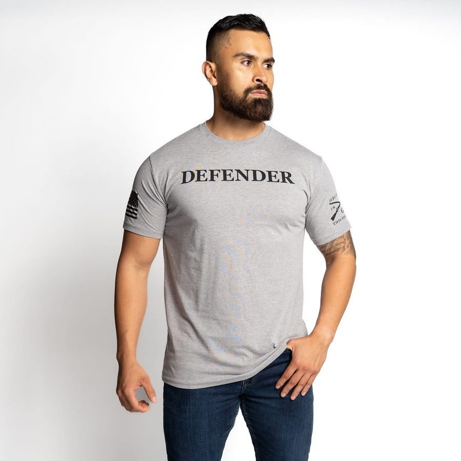 Grunt Style Tshirt - Defender Defined T-Shirt - Dark Heather Gray
