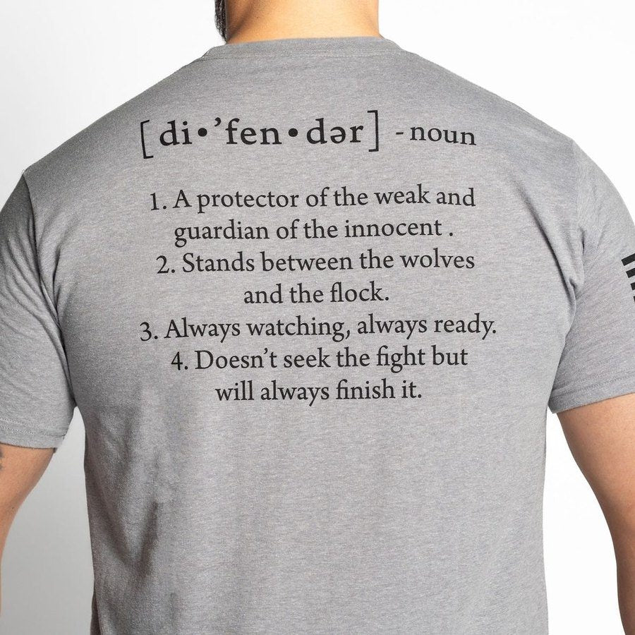 Grunt Style Tshirt - Defender Defined T-Shirt - Dark Heather Gray