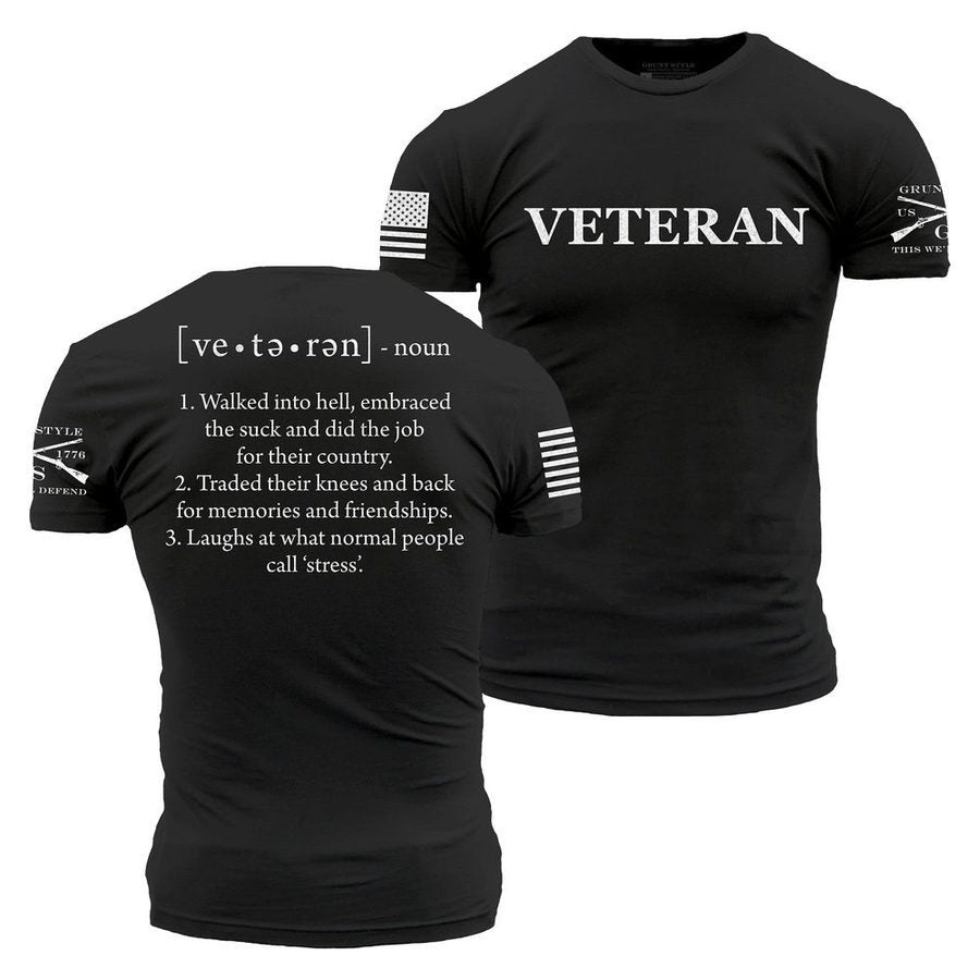 Grunt Style Tshirt - Veteran Defined T-Shirt - Black 