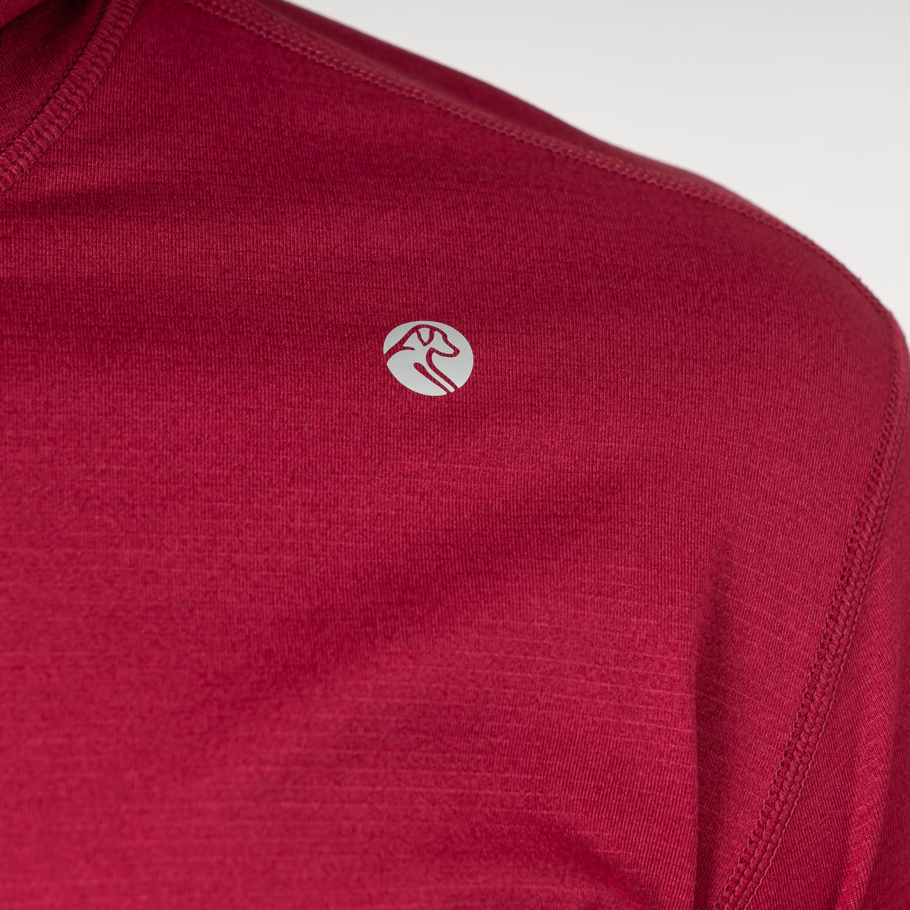 Rhoback Hoodie - Blitz Tech Hoodie | Heather - Barn Red/Barn Red