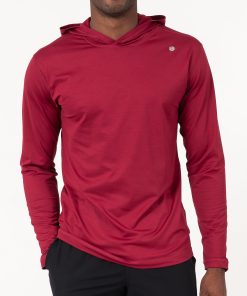 Rhoback Hoodie - Blitz Tech Hoodie | Heather - Barn Red/Barn Red 