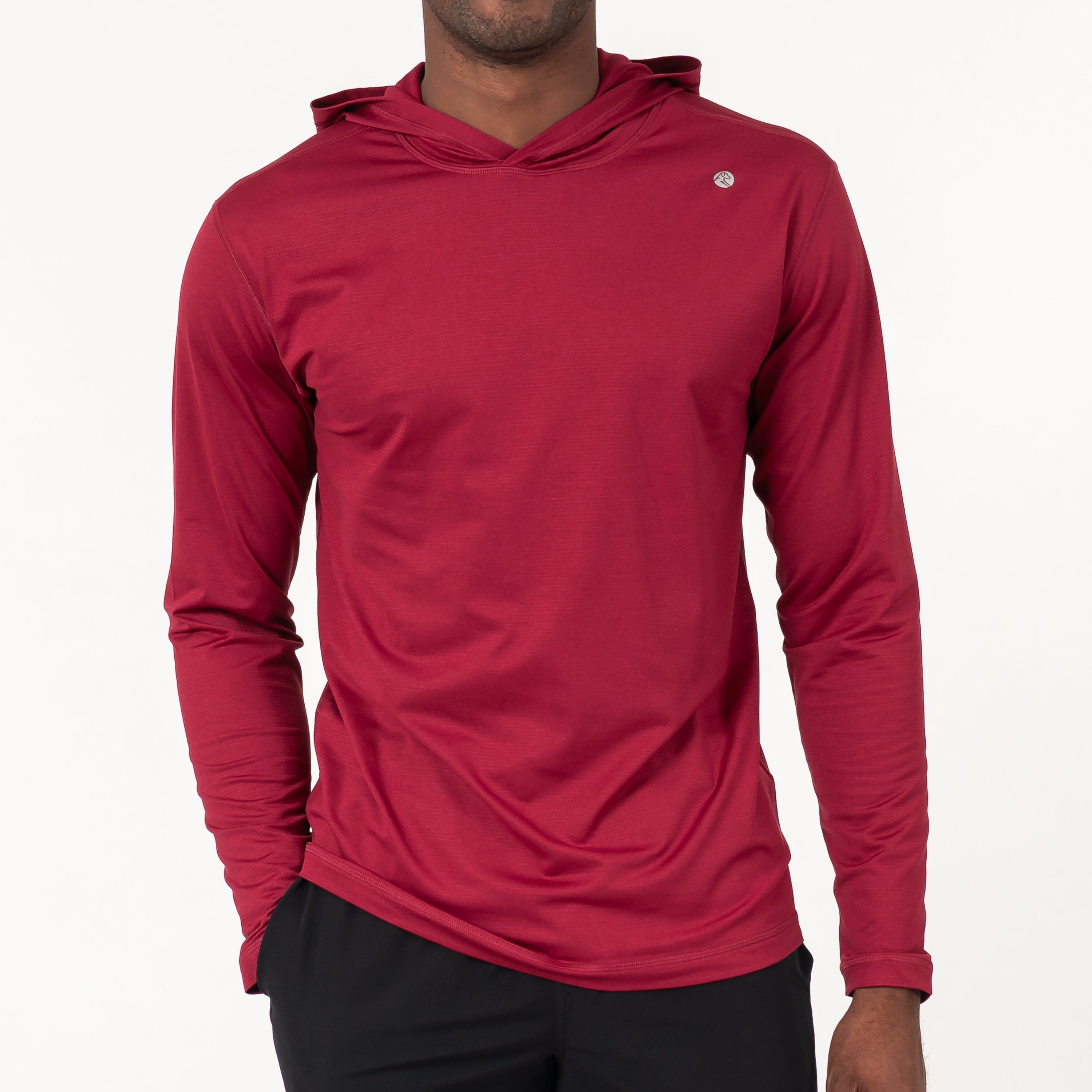 Rhoback Hoodie - Blitz Tech Hoodie | Heather - Barn Red/Barn Red 