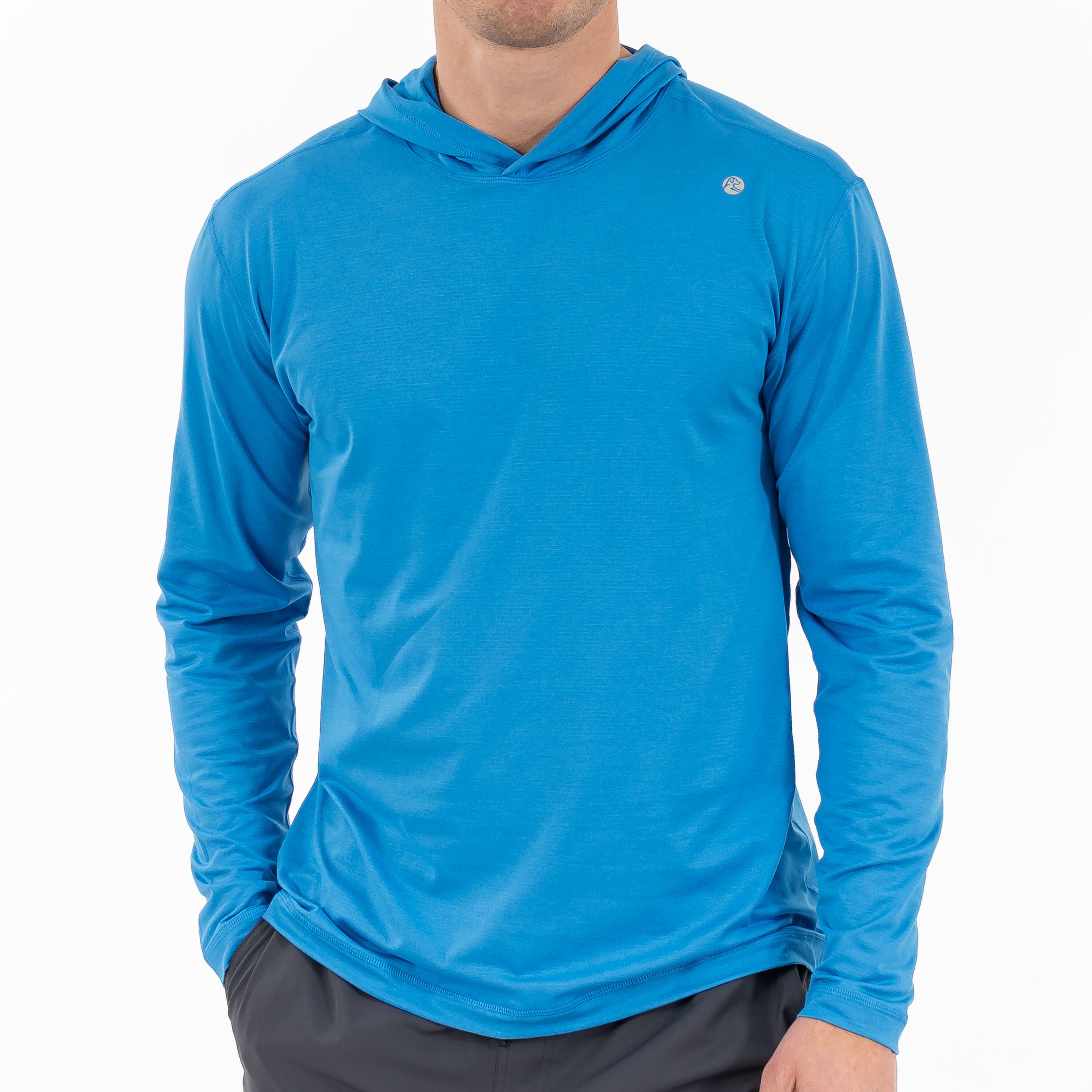Rhoback Hoodie - Blitz Tech Hoodie | Heather - Birdie Blue/Sapphire Blue
