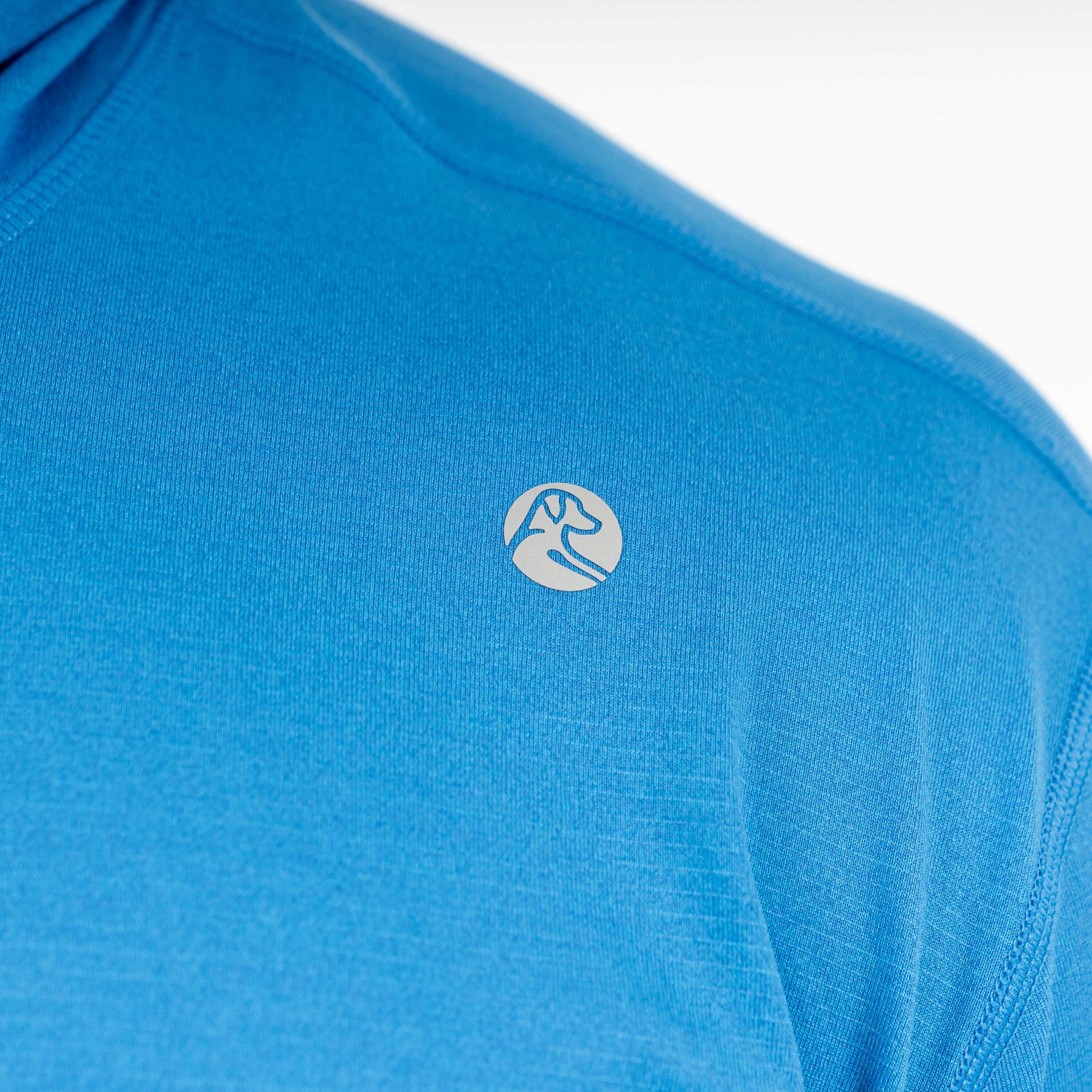 Rhoback Hoodie - Blitz Tech Hoodie | Heather - Birdie Blue/Sapphire Blue