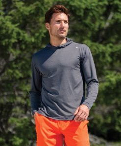 Rhoback Hoodie - Blitz Tech Hoodie | Heather - Charcoal Grey/Midnight Black 