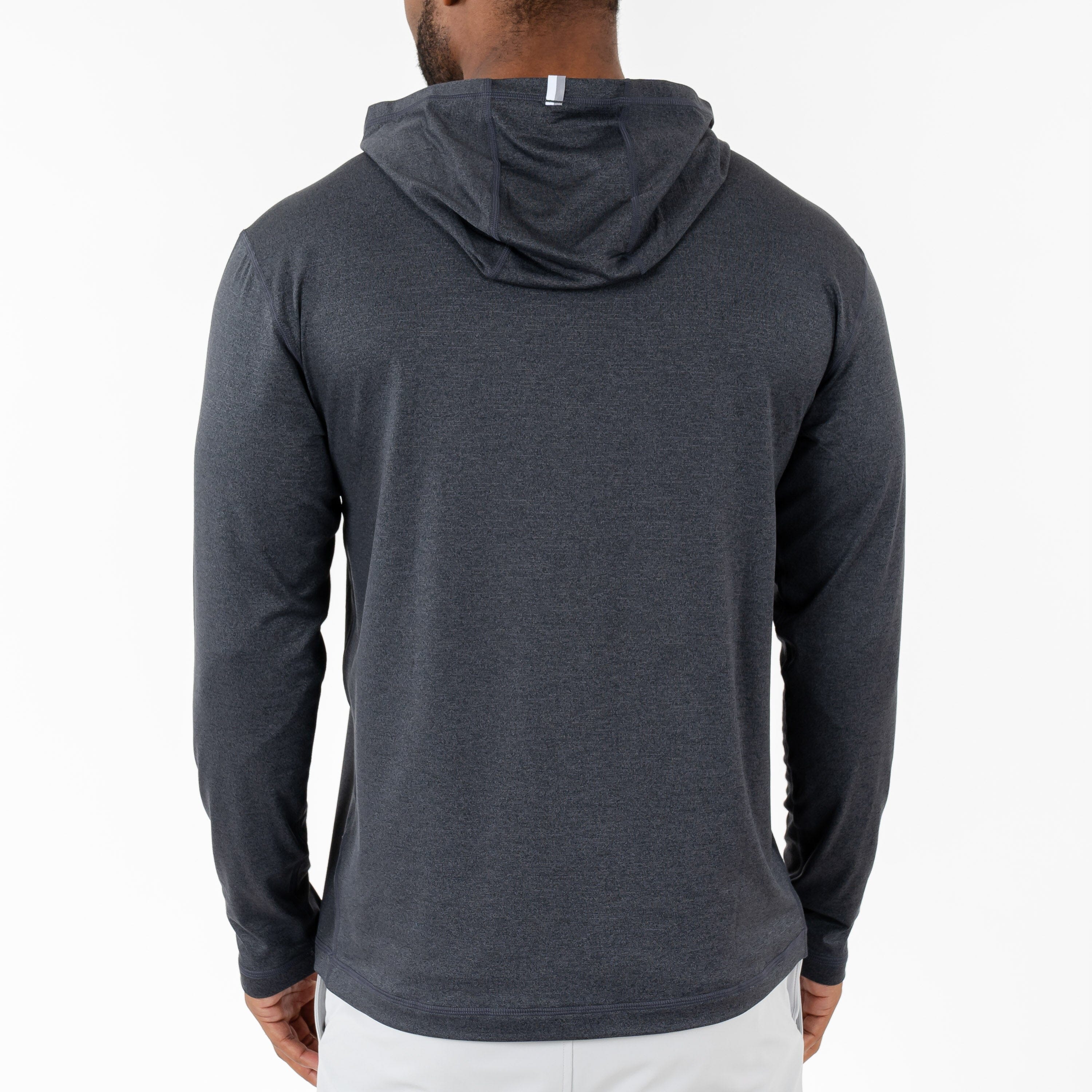 Rhoback Hoodie - Blitz Tech Hoodie | Heather - Charcoal Grey/Midnight Black