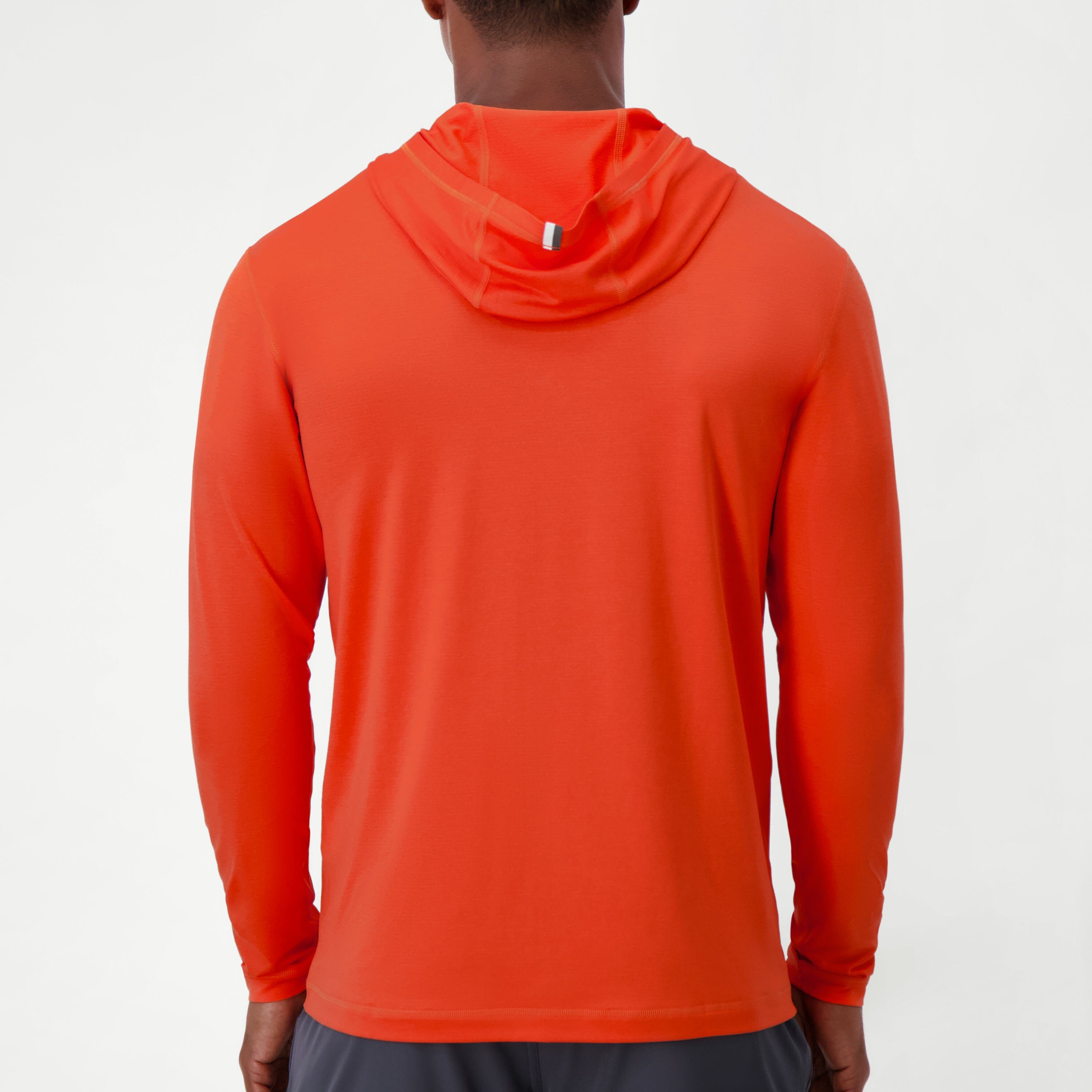 Rhoback Hoodie - Blitz Tech Hoodie | Heather - Fire Orange/Poppy Red