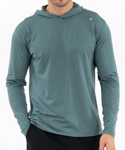 Rhoback Hoodie - Blitz Tech Hoodie | Heather - Jungle Green/Dusty Pine 