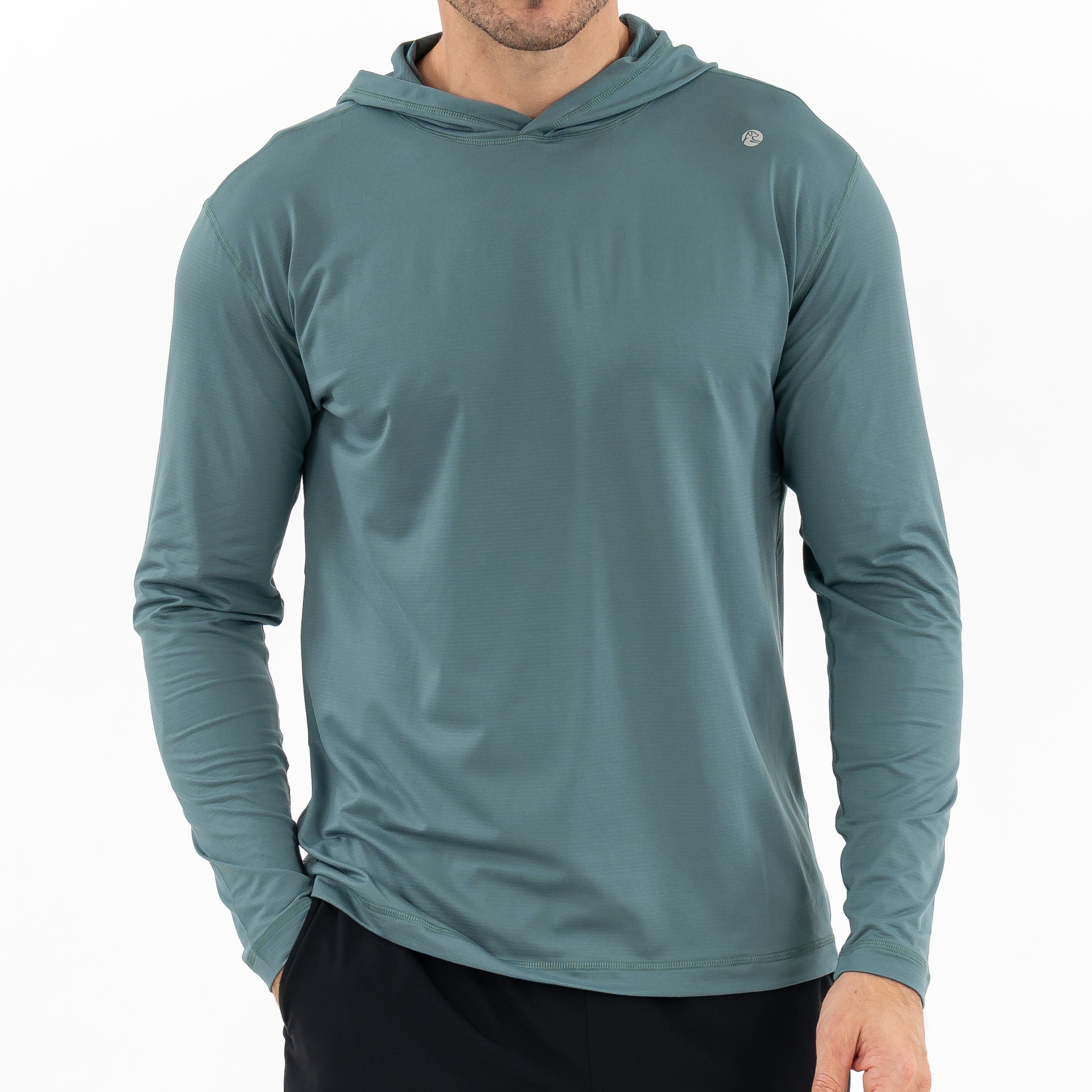 Rhoback Hoodie - Blitz Tech Hoodie | Heather - Jungle Green/Dusty Pine