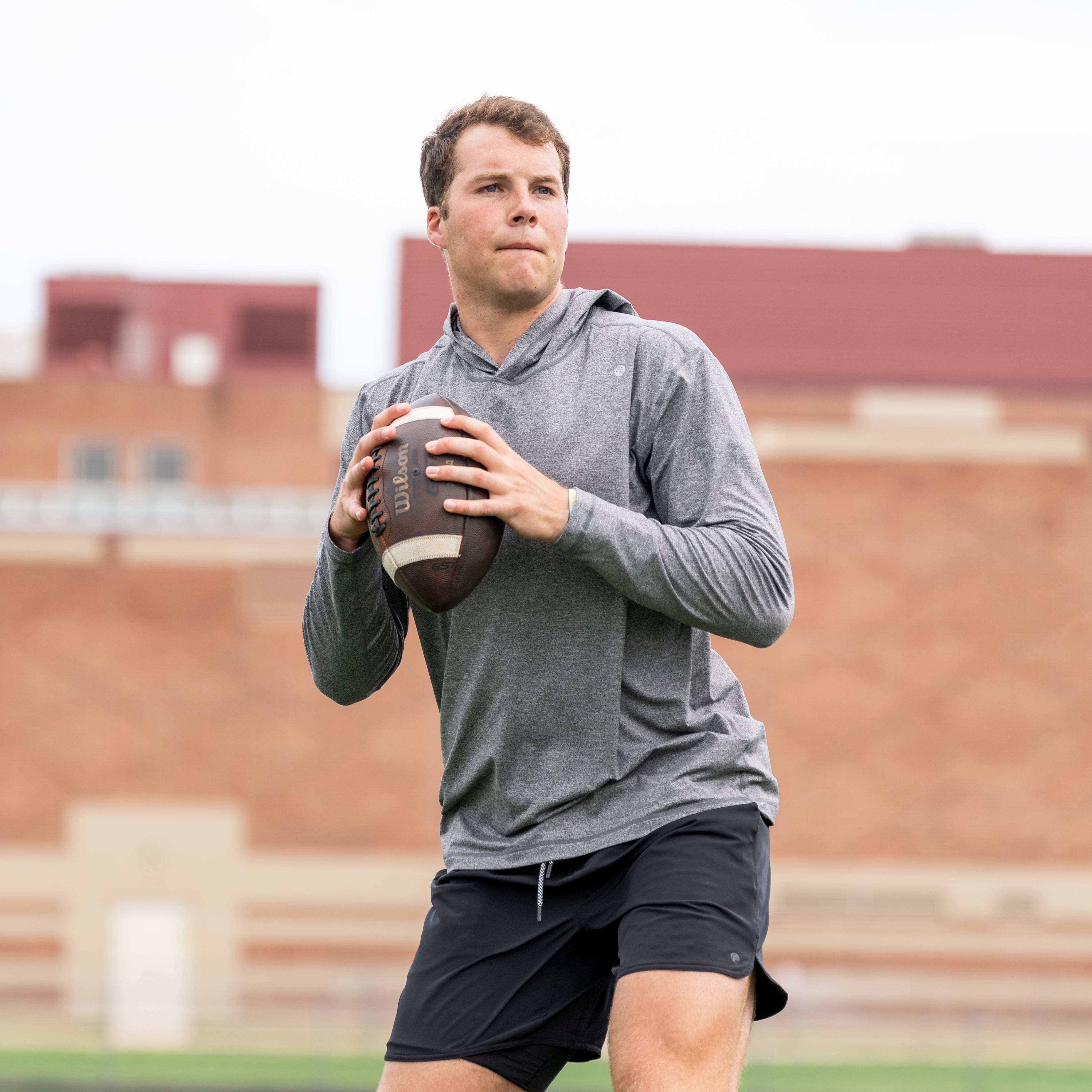 Rhoback Hoodie - Blitz Tech Hoodie | Heather - Middie Grey/White