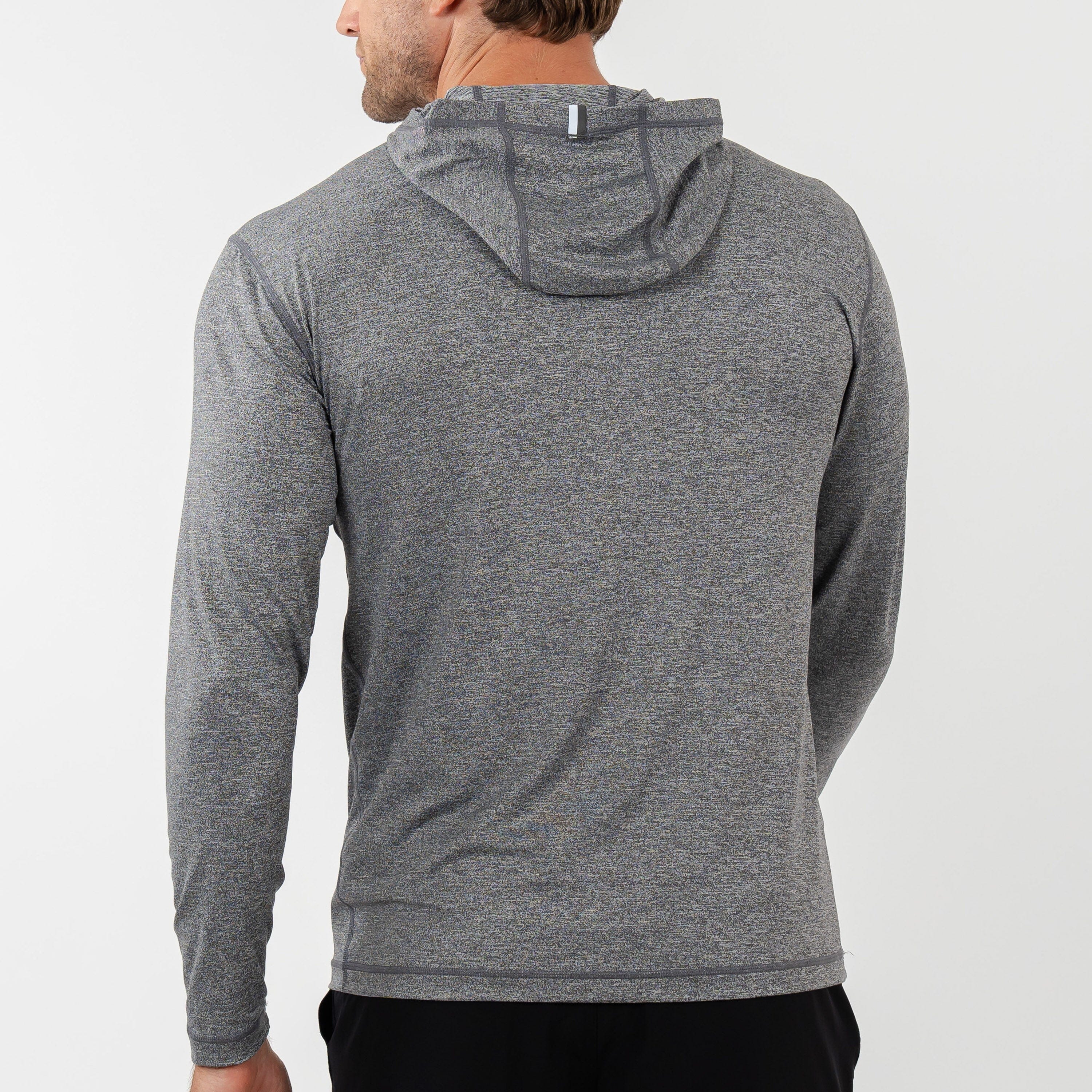 Rhoback Hoodie - Blitz Tech Hoodie | Heather - Middie Grey/White