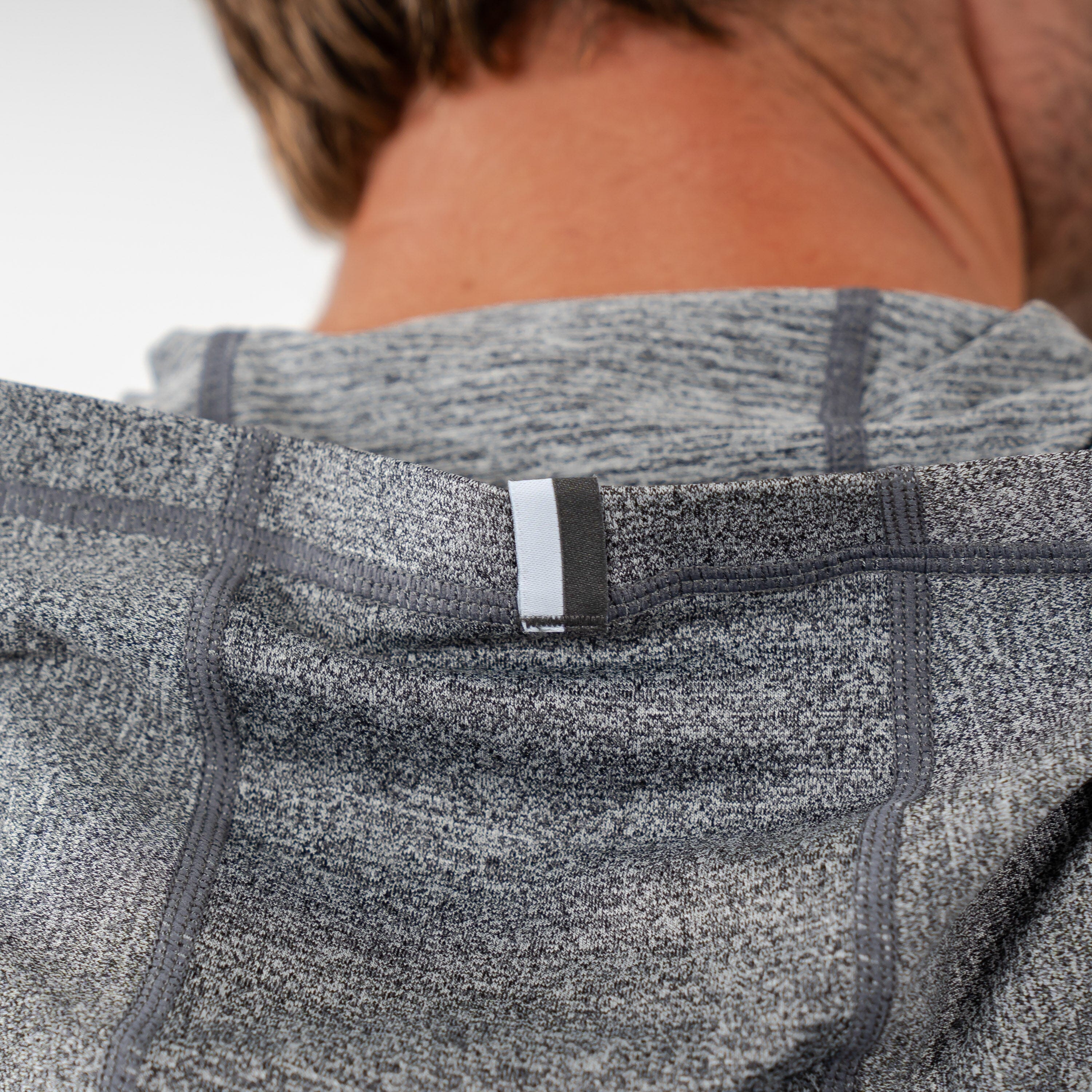 Rhoback Hoodie - Blitz Tech Hoodie | Heather - Middie Grey/White