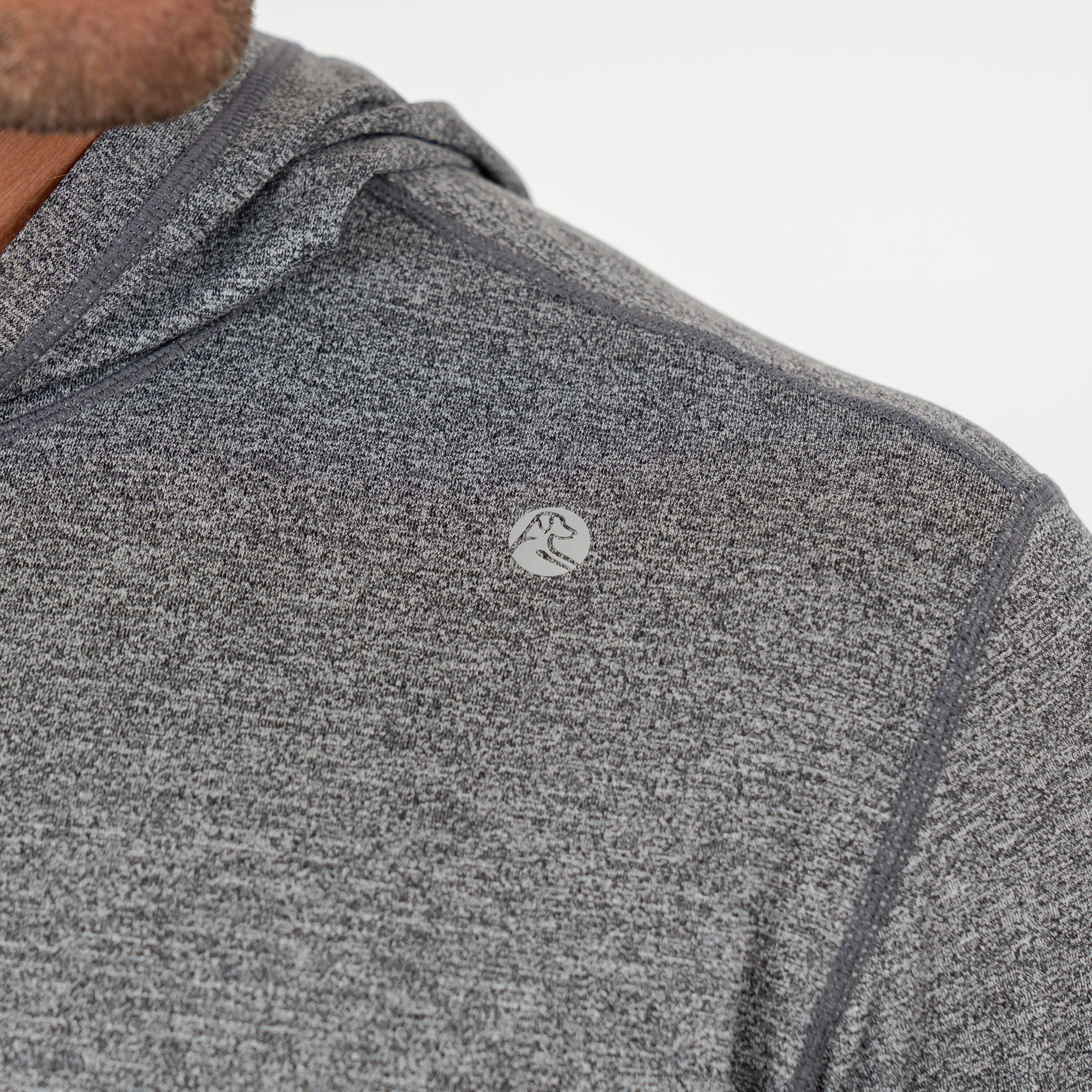 Rhoback Hoodie - Blitz Tech Hoodie | Heather - Middie Grey/White