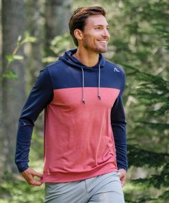 Rhoback Hoodie - Hesi Performance Hoodie | Colorblock - Fleet Navy/Rouge Red 