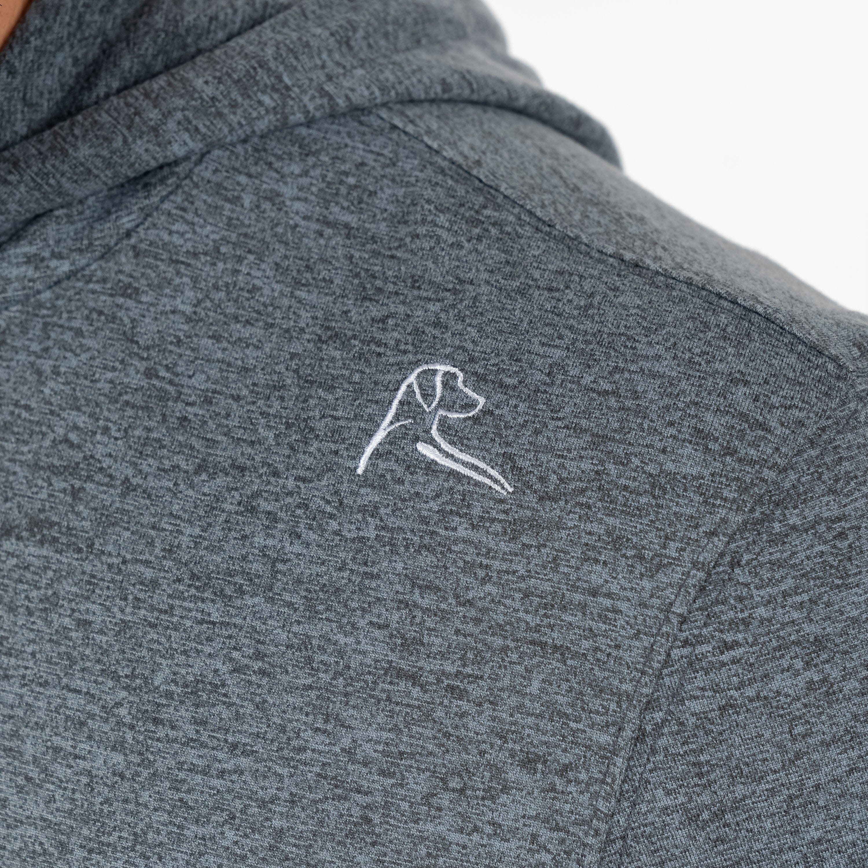 Rhoback Hoodie - Hesi Performance Hoodie | Heather - Charcoal Grey/Thunder Grey