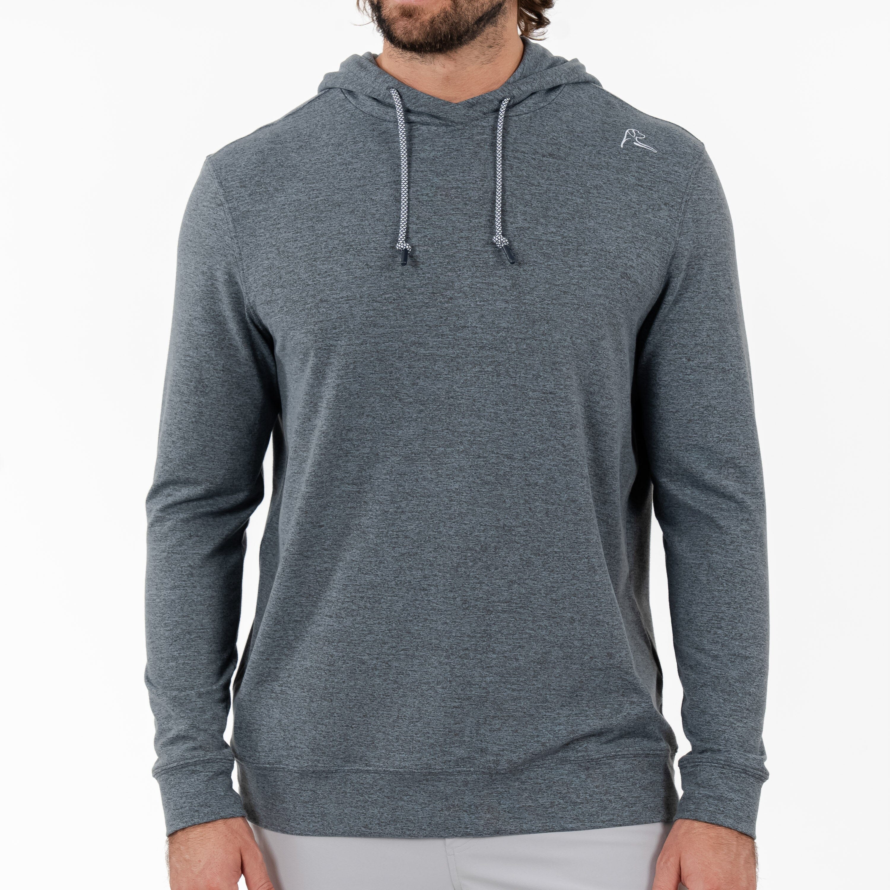 Rhoback Hoodie - Hesi Performance Hoodie | Heather - Charcoal Grey/Thunder Grey