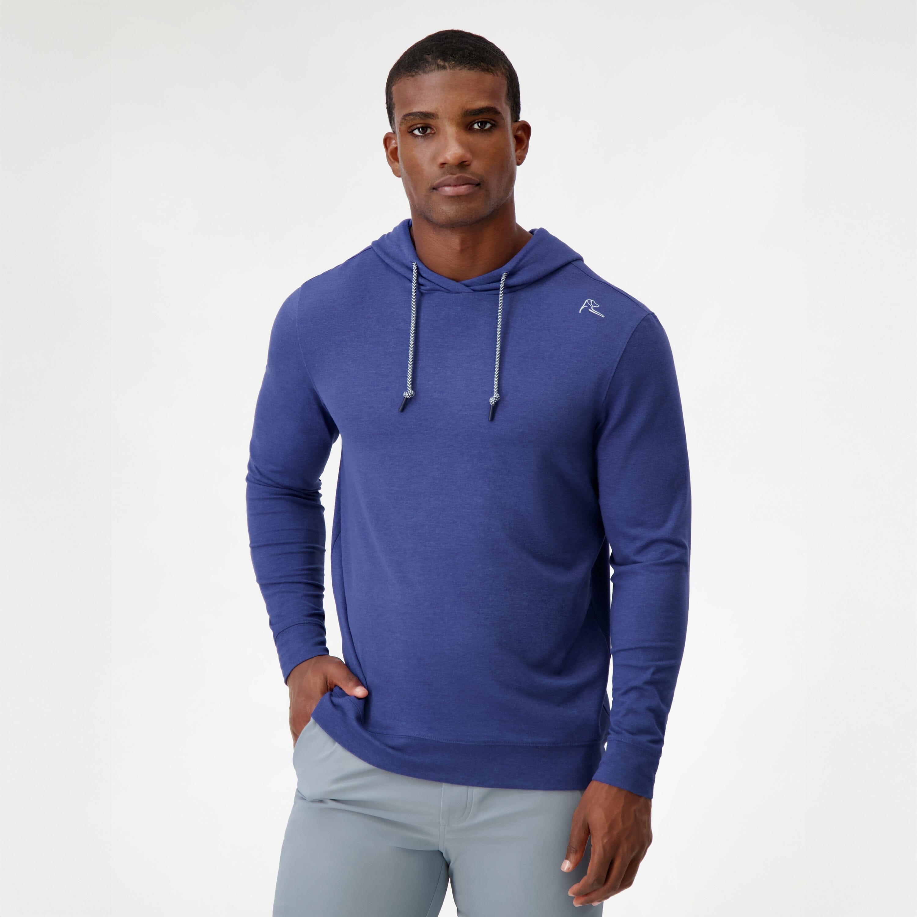Rhoback Hoodie - Hesi Performance Hoodie | Heather - Flag Blue/Dusk Blue