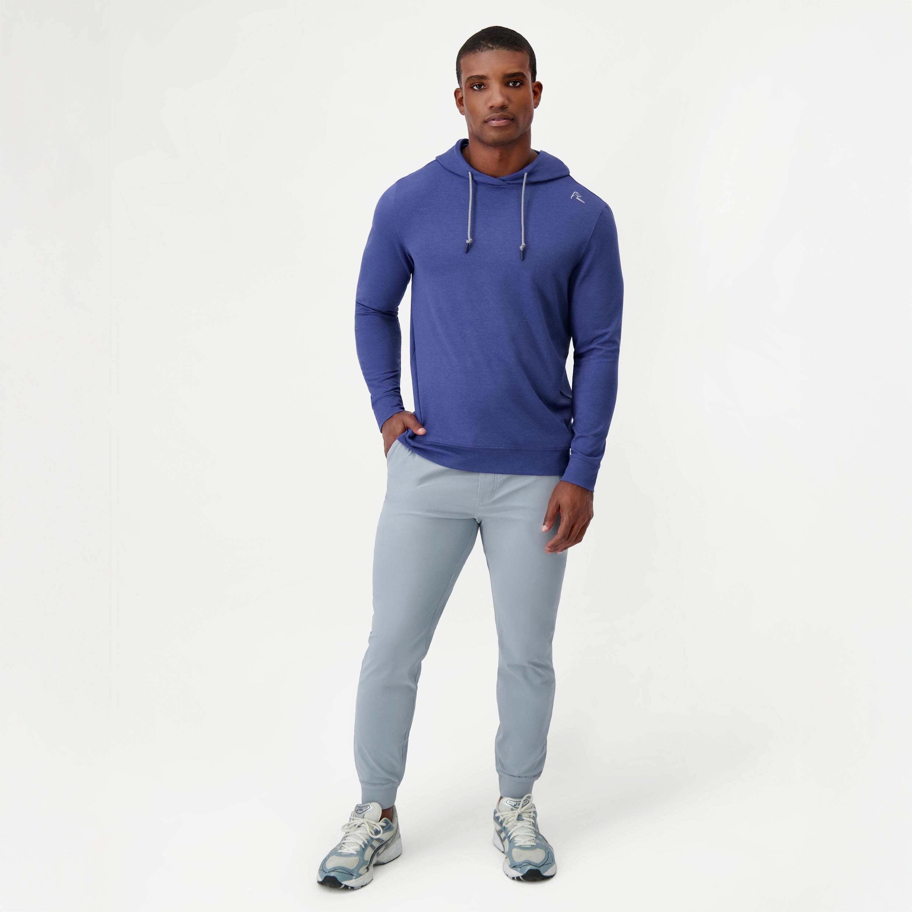 Rhoback Hoodie - Hesi Performance Hoodie | Heather - Flag Blue/Dusk Blue