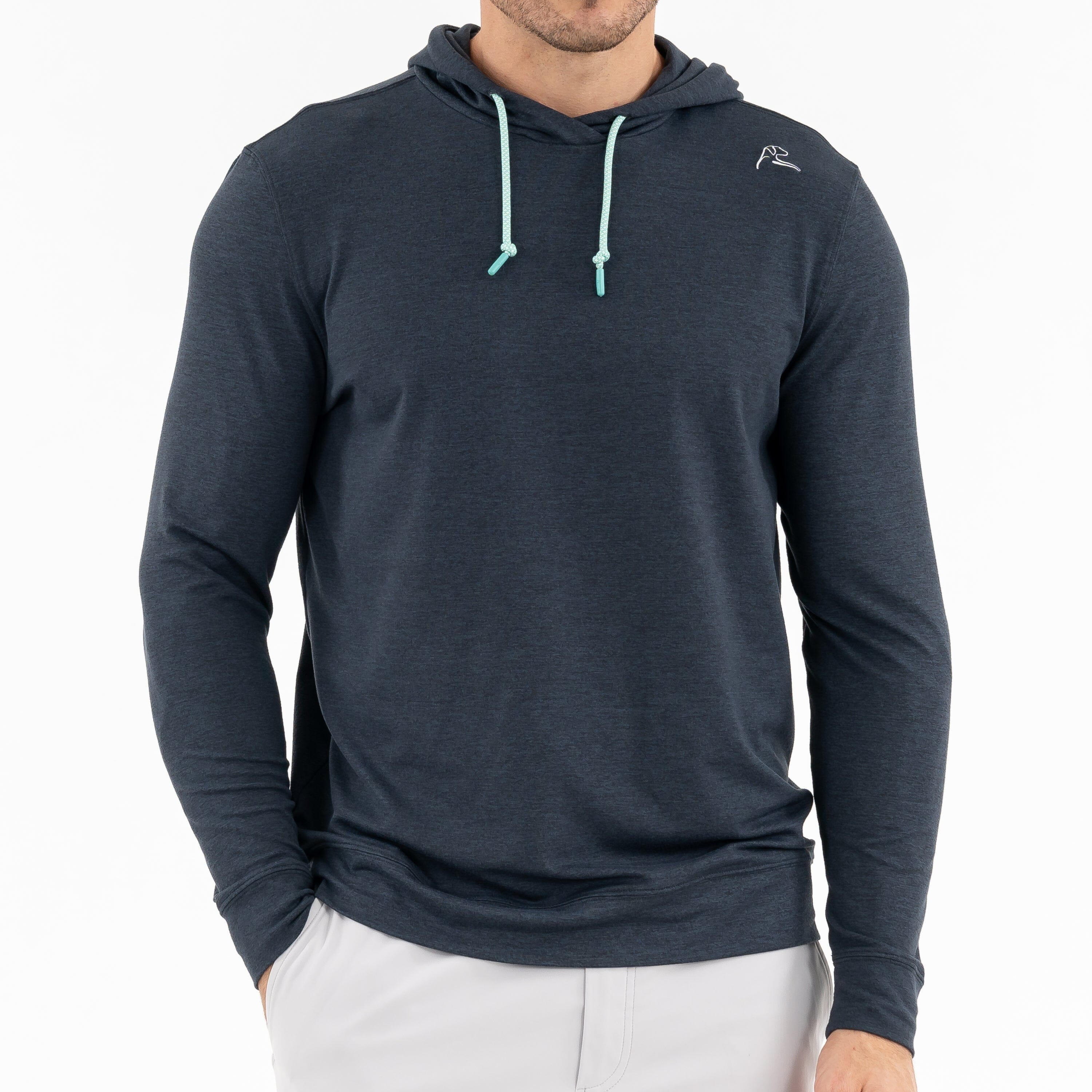 Rhoback Hoodie - Hesi Performance Hoodie | Heather - Postgame Grey/Midnight Black