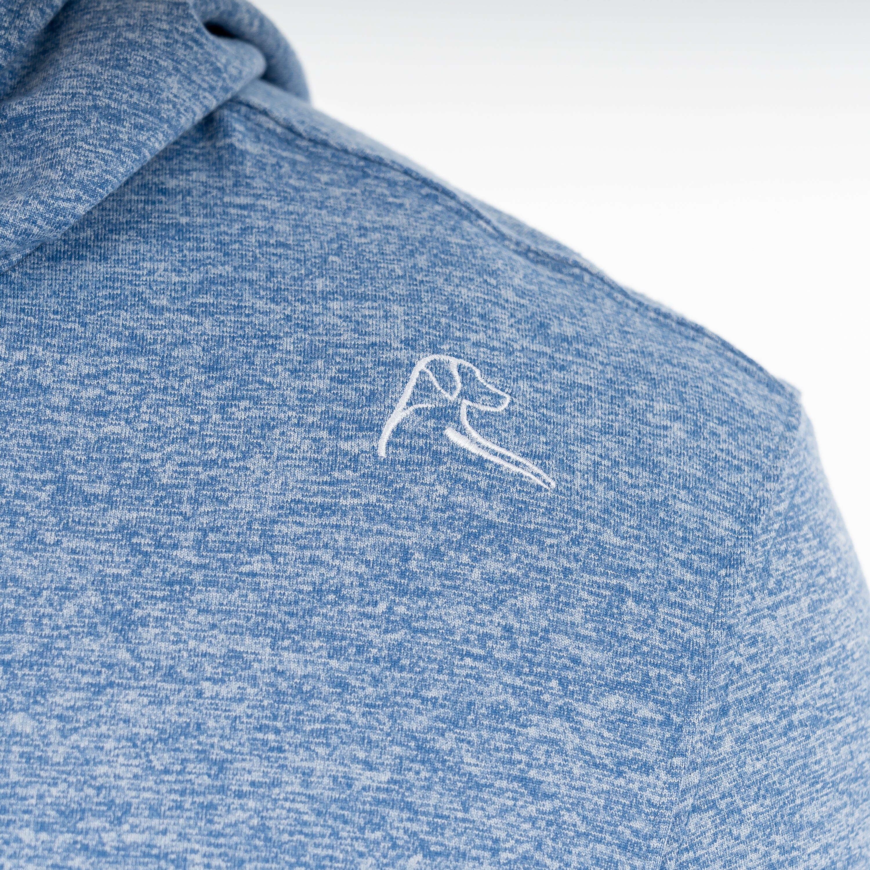 Rhoback Hoodie - Hesi Performance Hoodie | Heather - Short Stop Blue/White