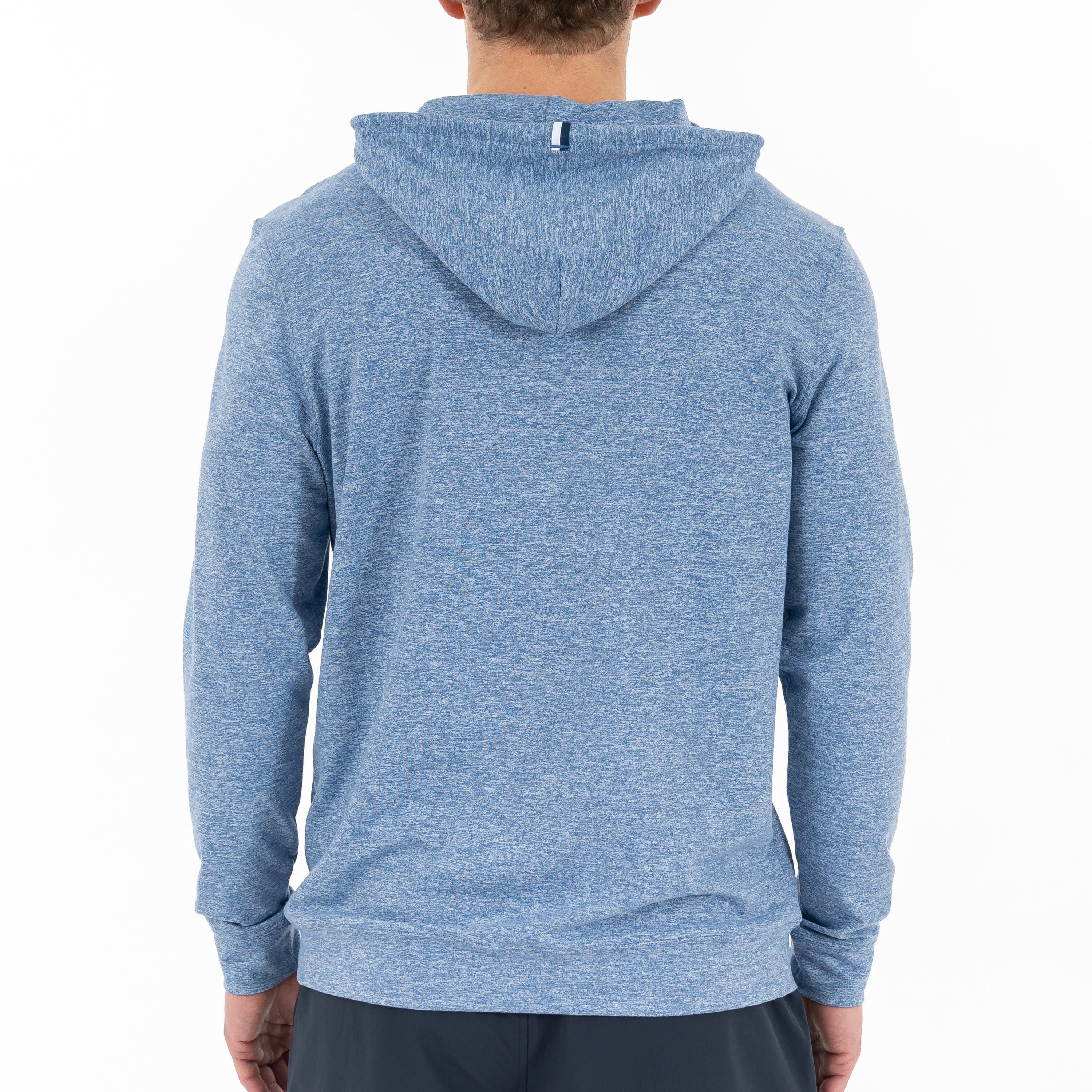 Rhoback Hoodie - Hesi Performance Hoodie | Heather - Short Stop Blue/White