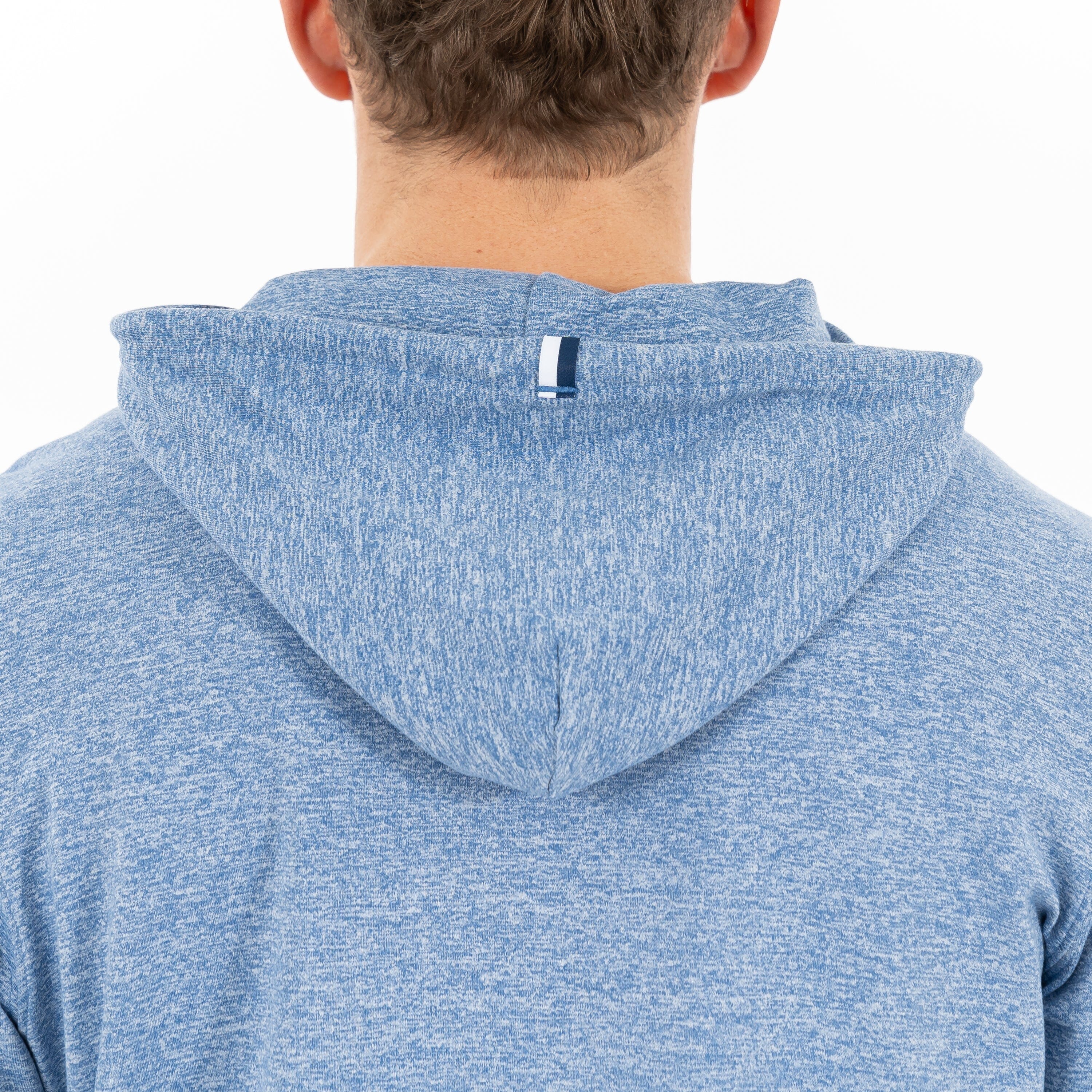 Rhoback Hoodie - Hesi Performance Hoodie | Heather - Short Stop Blue/White