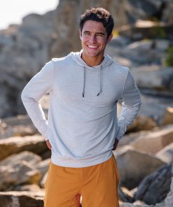 Rhoback Hoodie - Hesi Performance Hoodie | Heather - Stainless Steel/White 